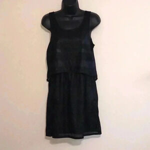 Olive & Oak Perforated Tiered Dress Size M